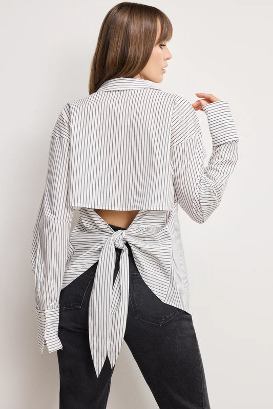 Poplin Tie Back Shirt