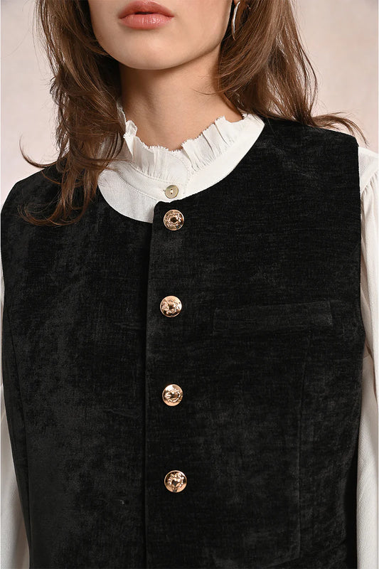 Woven Sleeveless Jacket