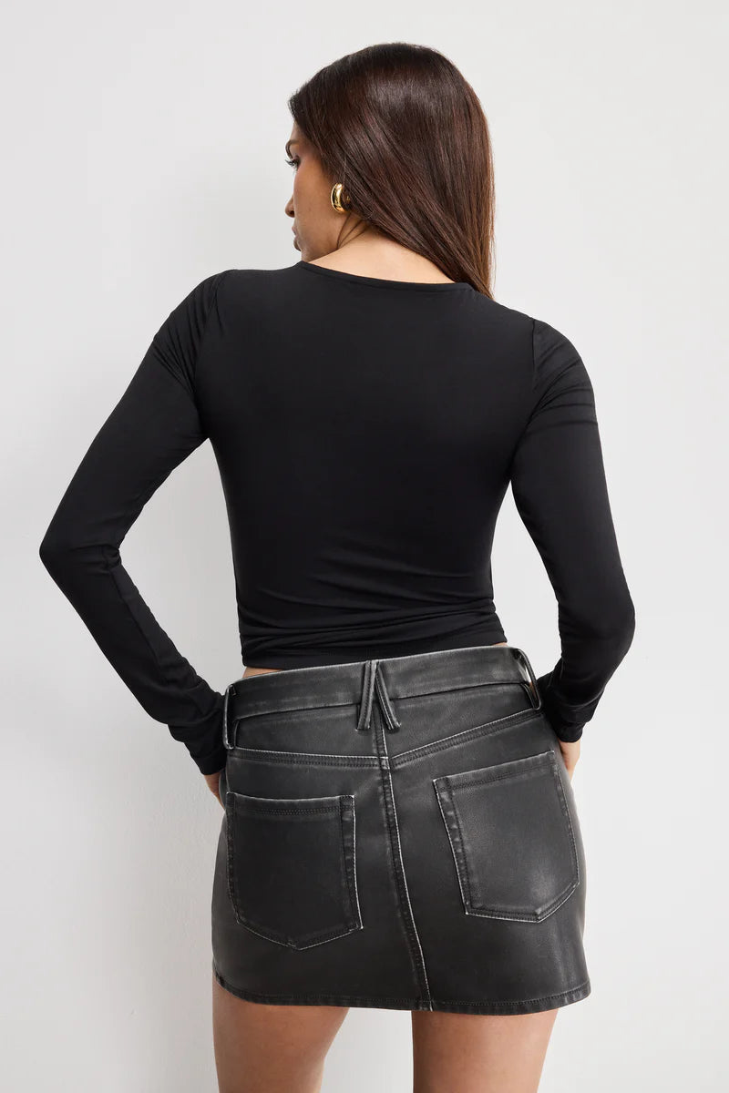 Jersey U Wire Long Sleeve Top