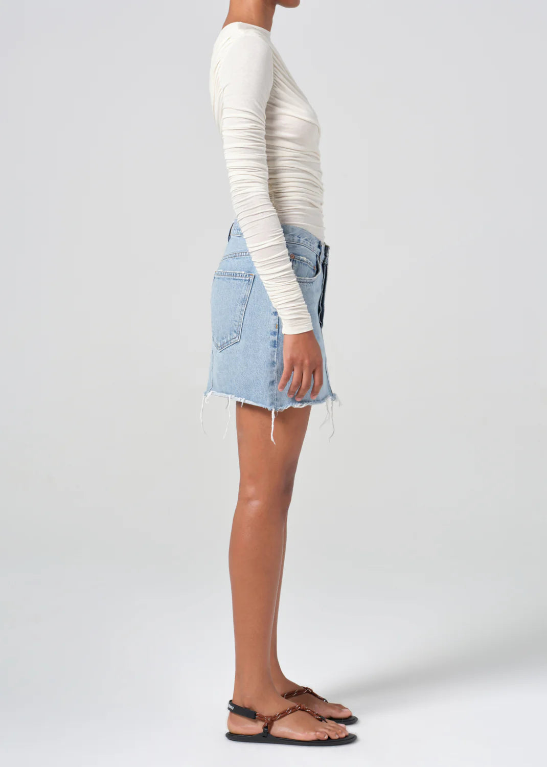 V-Waist Mini Skirt