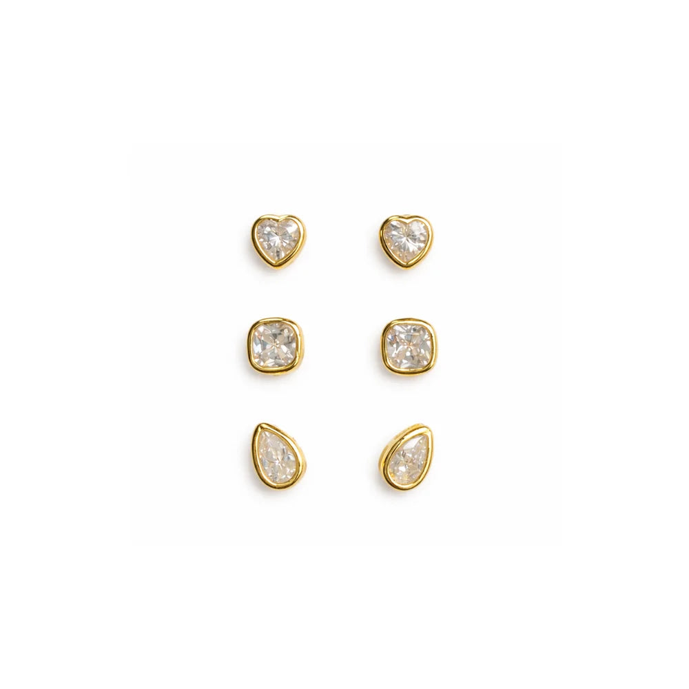 Lizzie CZ Bezel Earring