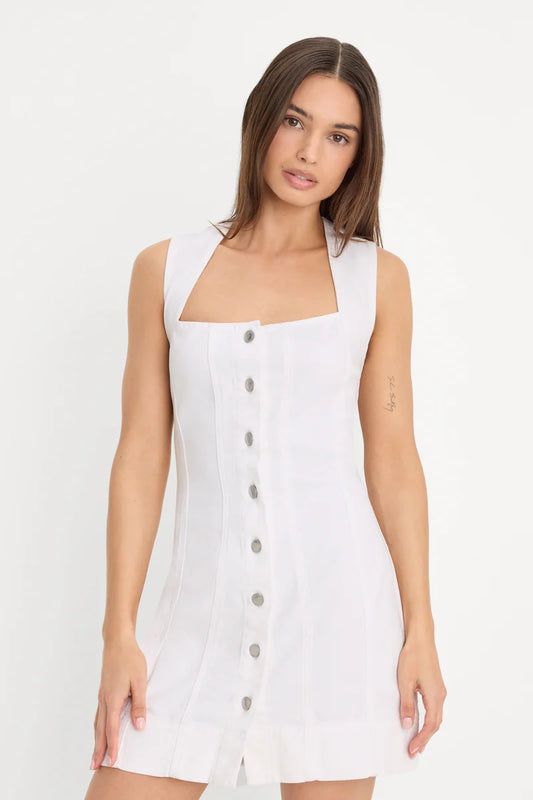 Mini Button Front Dress