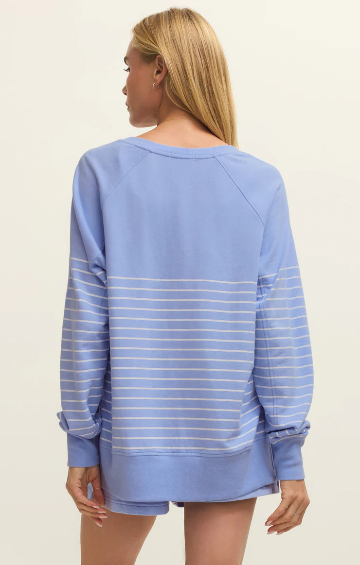 Weekender Stripe V Neck