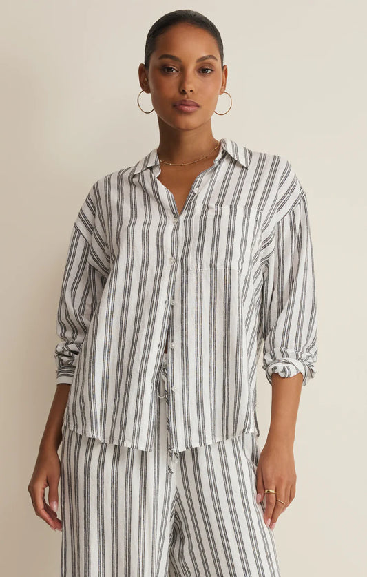 The Perfect Stripe Button Up