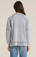 Load image into Gallery viewer, Easy V Knit Denim Sweatshirt