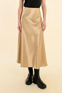 Long Satin Skirt