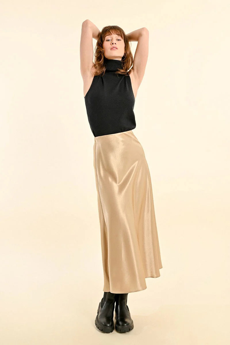 Long Satin Skirt