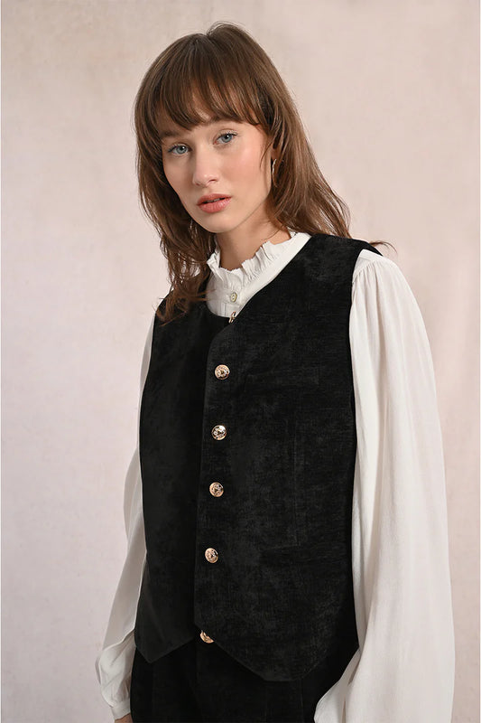 Woven Sleeveless Jacket