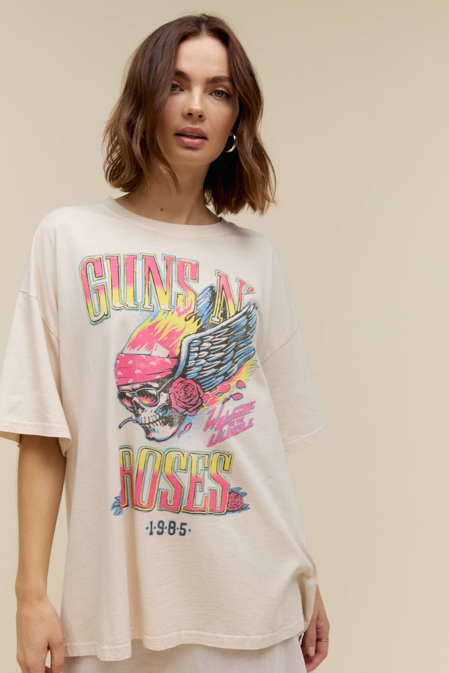 Guns & Roses Flaming Skull OS