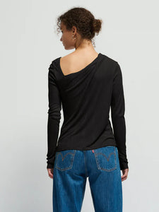 Tia Pleated Neck Top