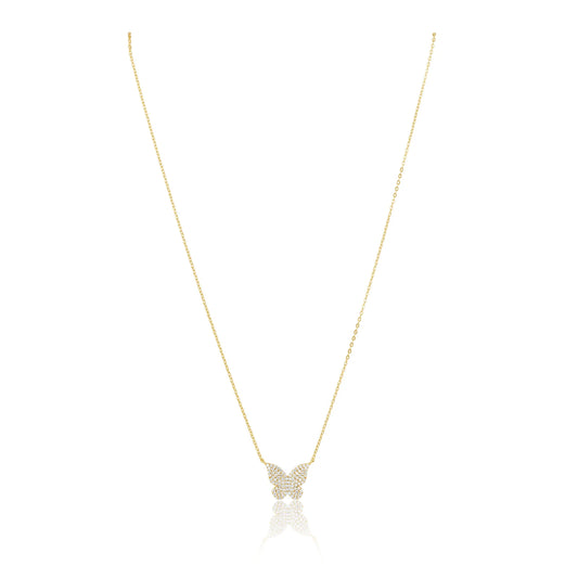 Elsie Pave Butterfly Necklace