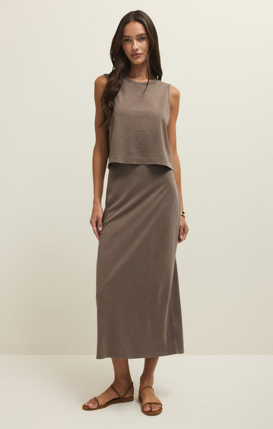 Gail Midi Skirt Taupe