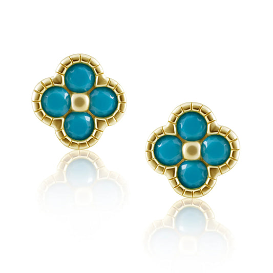 Gracie CZ Clover Stud