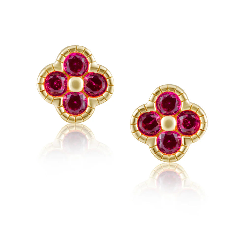 Gracie CZ Clover Stud