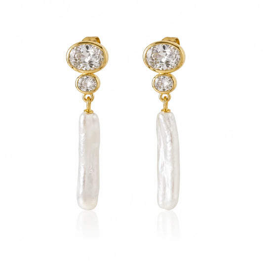 Iris Pearl Drop Earring