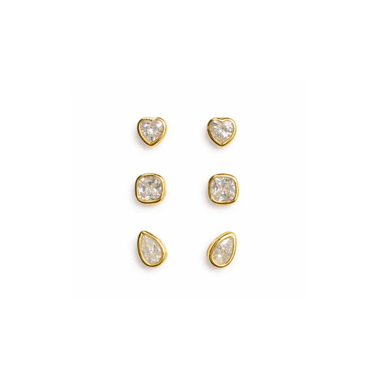 Lizzie CZ Bezel Earring
