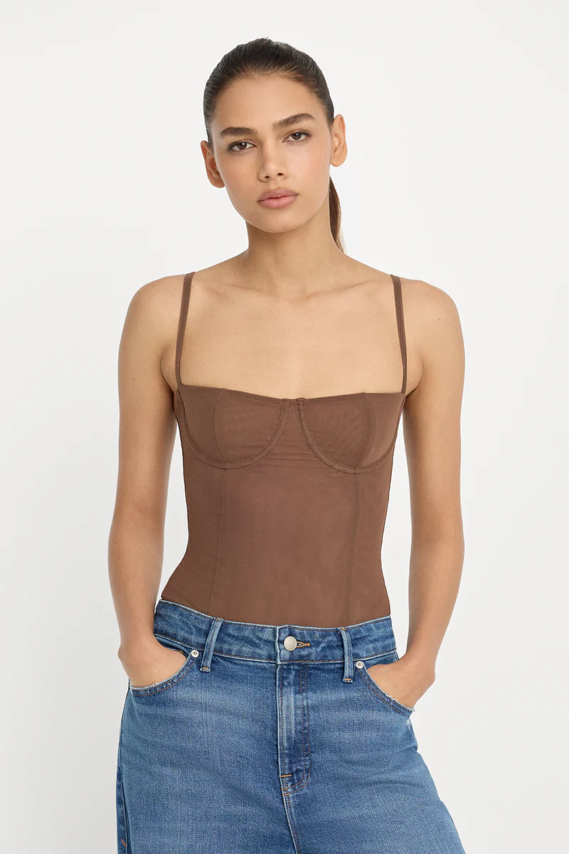 Mesh Bustier Bodysuit