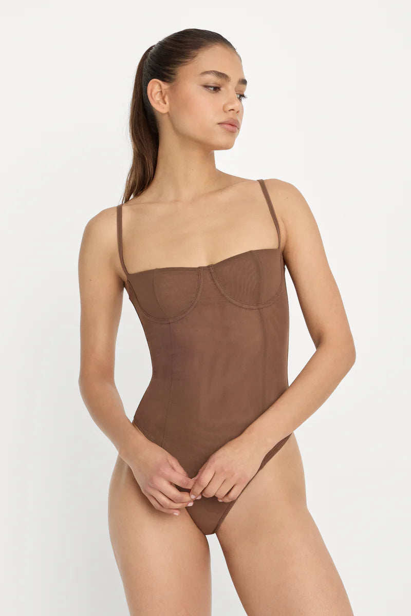 Mesh Bustier Bodysuit