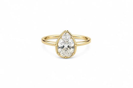 Pear Cut Bezel Ring