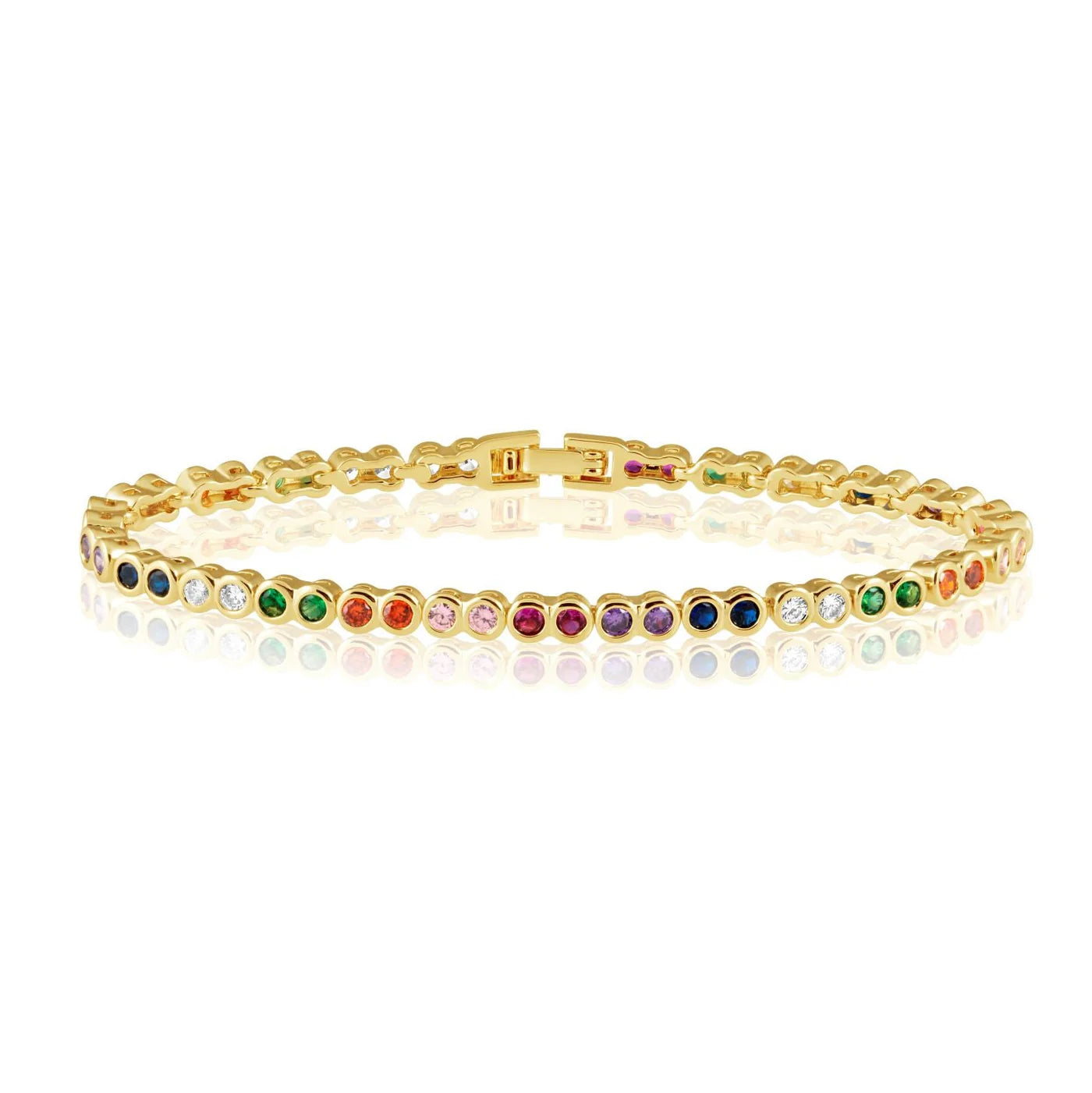 Rainbow Bezel Bracelet