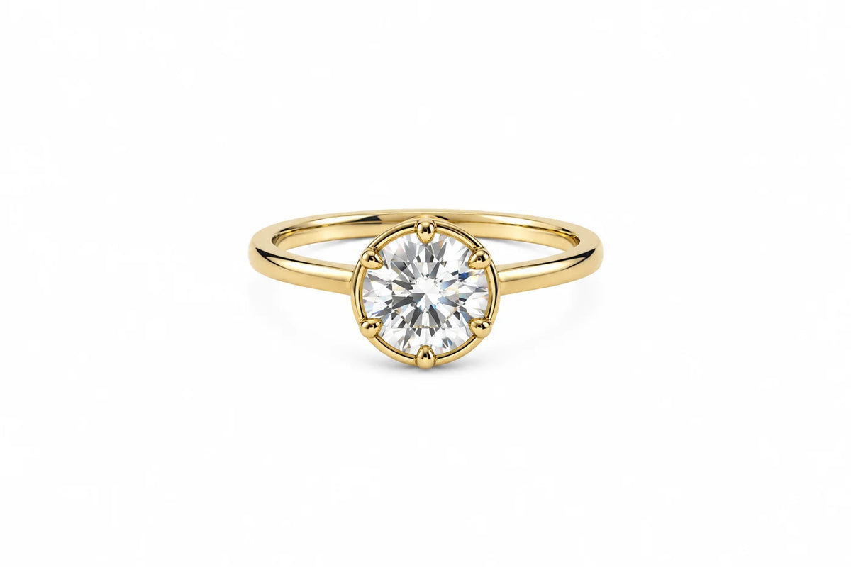Round Cut Bezel Ring