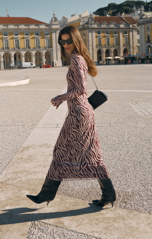 Sevilla Zebra Midi Dress