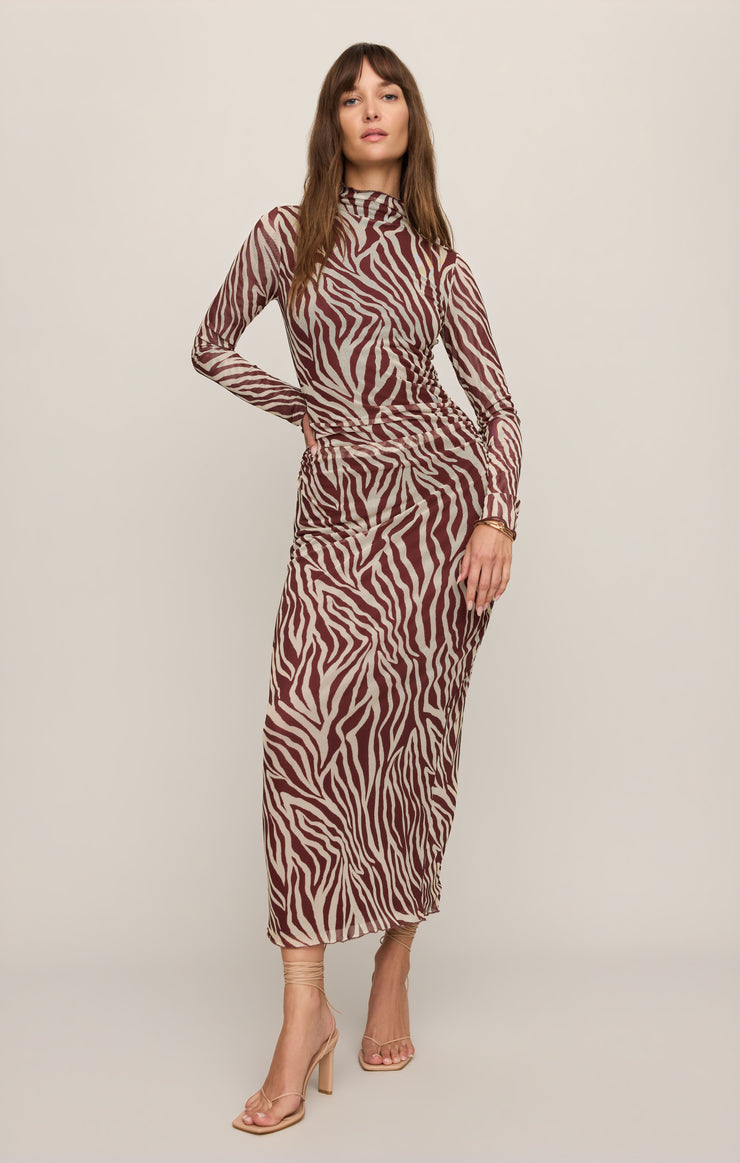 Sevilla Zebra Midi Dress