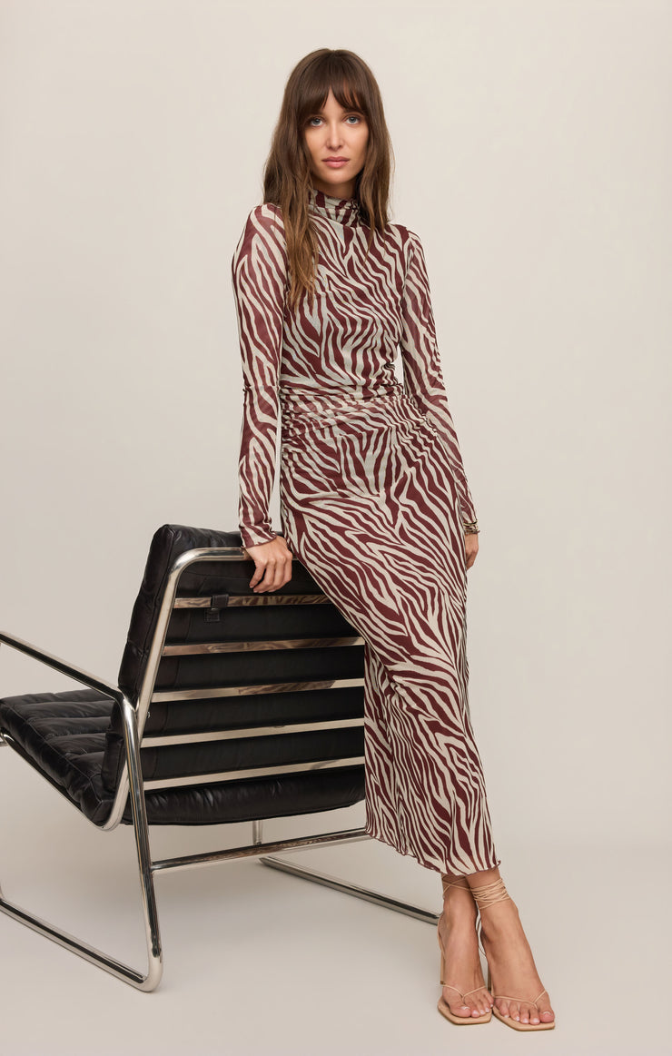 Sevilla Zebra Midi Dress