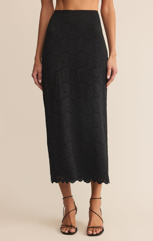 Via Lace Midi Skirt